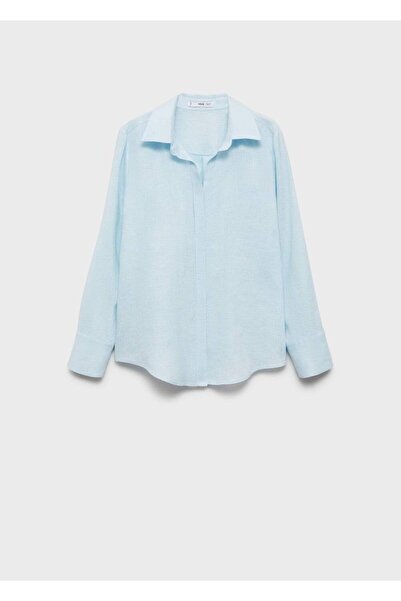 MANGO Woman %100 Keten Gömlek