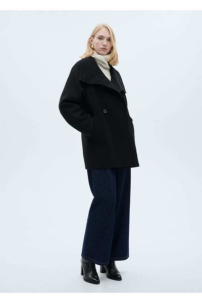 MANGO Woman Double-breasted wool coat