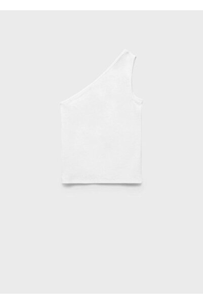 MANGO Kids Blouse with Asymmetrical Rib