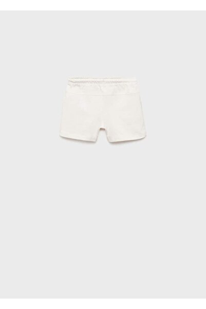 MANGO Baby Waist tie detailed cotton shorts