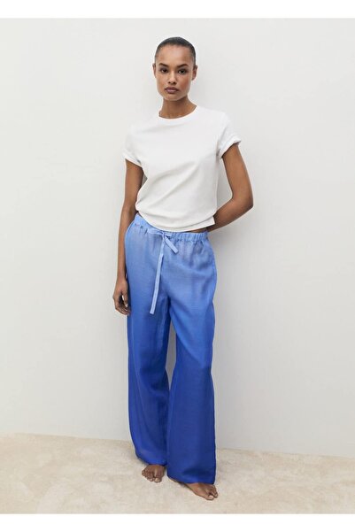 MANGO Woman Pantaloni ramie cu aspect degradat