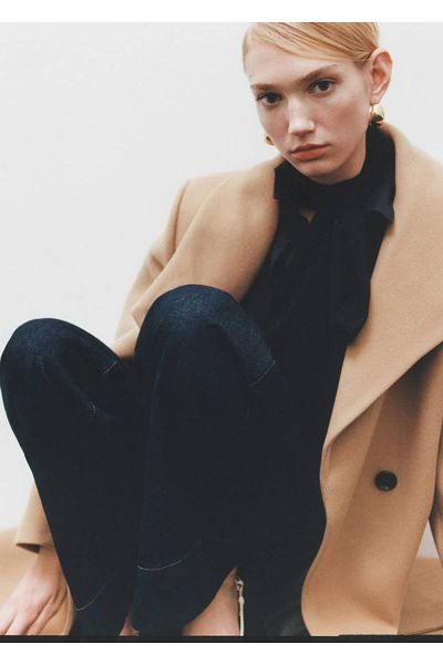 MANGO Woman Belted Manteco Wool Coat