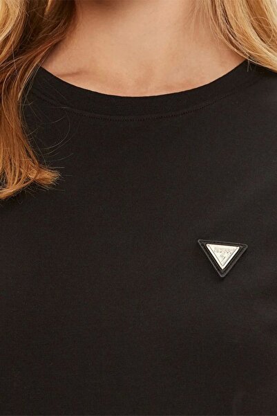 Guess Colette Kadın Siyah Aktif Oversize Fit T-Shirt V4YI09J1314-JBLK