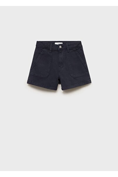 MANGO Kids Düz kesim denim şort