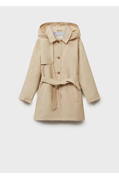 MANGO Kids Kapüşonlu Trençkot