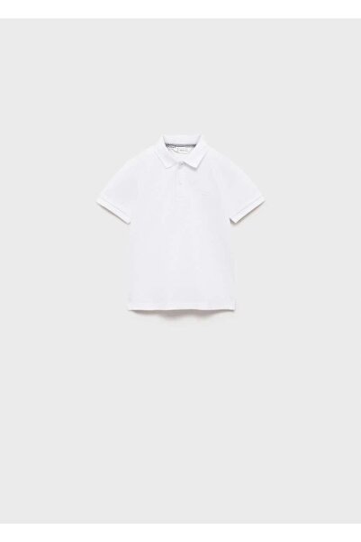 MANGO Baby Κοντομάνικο πλεκτό μπλουζάκι πόλο