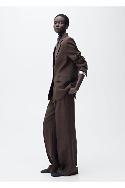 MANGO Woman Straight Cut Lyocell Fabric Pants