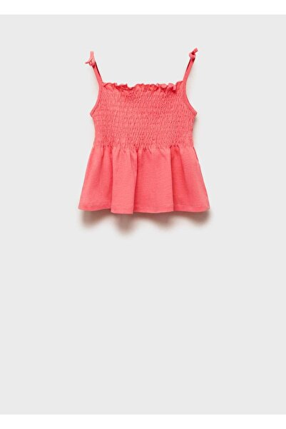 MANGO Baby Strappy smocked blouse