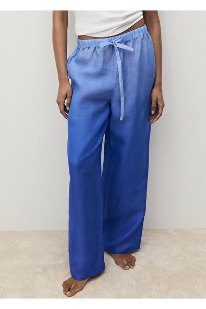 MANGO Woman Pantaloni ramie cu aspect degradat