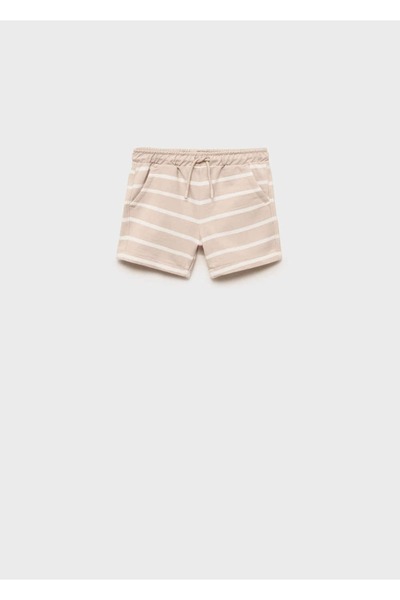 MANGO Baby Pantaloni scurți Bermuda cu șireturi și dungi