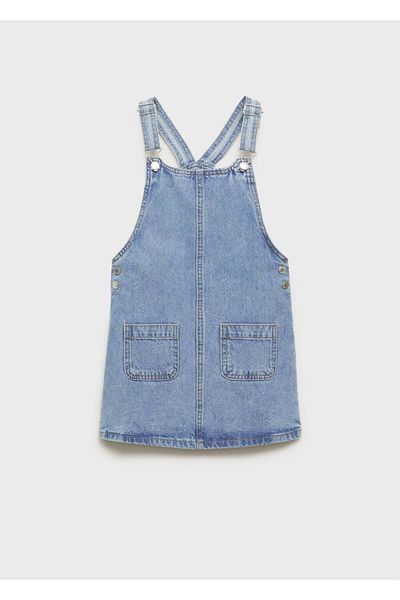 MANGO Kids Κοντό τζιν φόρεμα