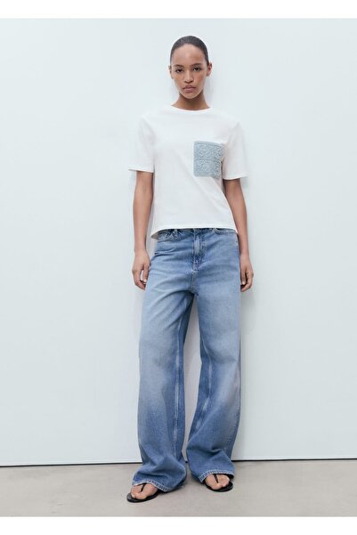 MANGO Woman Футболка з короткими рукавами та кишенями