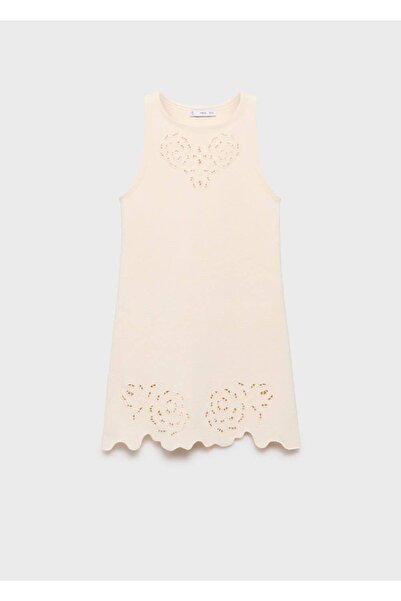 MANGO Woman Ajur detaylı örgü elbise