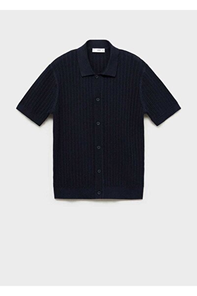 MANGO Man Polo Shirt with Molded Cotton Buttons