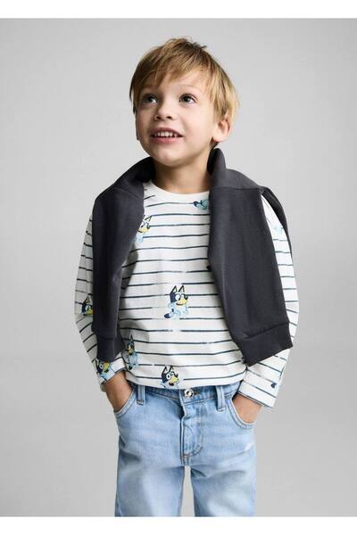 MANGO Baby Μπλουζάκι με μπλε σχέδιο