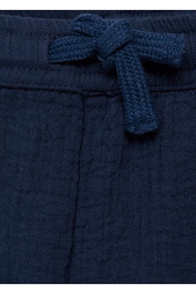 MANGO Baby Прямі бавовняні штани