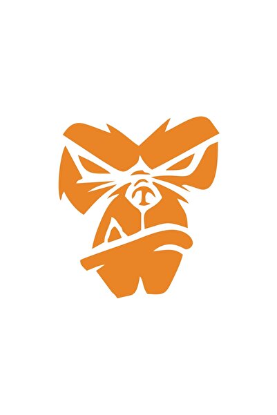 Reysa Tasarım ملصق رأس غوريلا مقاس 17×17 سم برتقالي