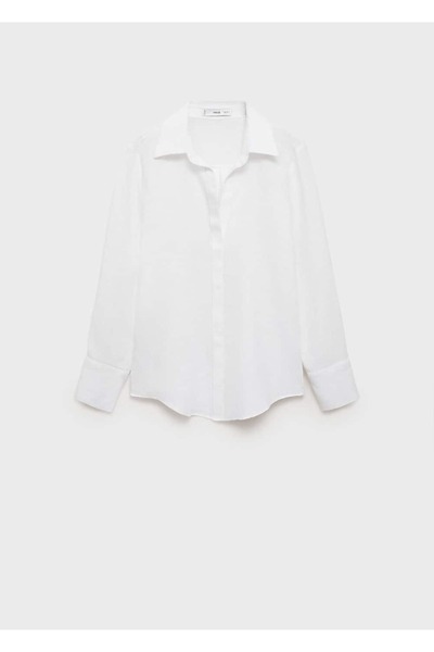 MANGO Woman Regular kesim keten gömlek