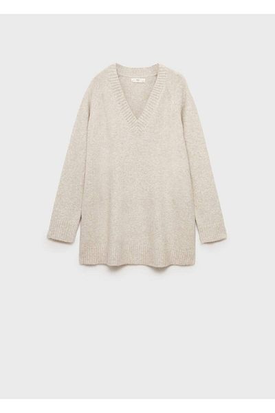 MANGO Woman V-Neck Straight Knitwear Sweater
