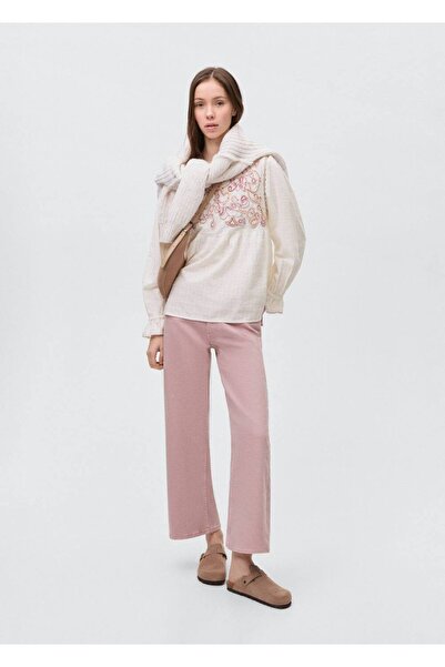 Mango Teen Bluză din bumbac brodat