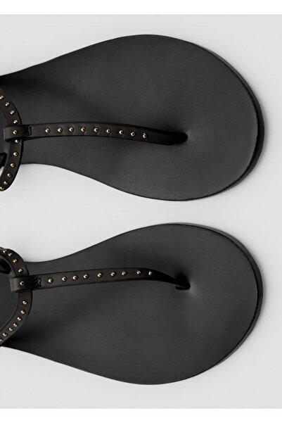 MANGO Woman Mini Studded Leather Sandals