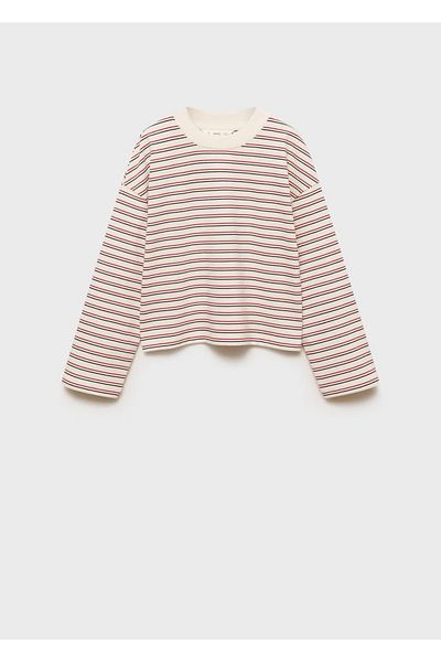 MANGO Kids Μπλουζάκι με στάμπα ριγέ