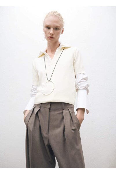 MANGO Woman Yün karışımlı polo yakalı kazak