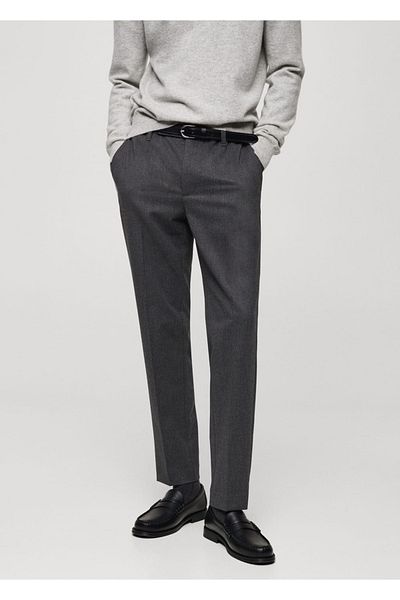 MANGO Man Slim Fit Cotton Trousers