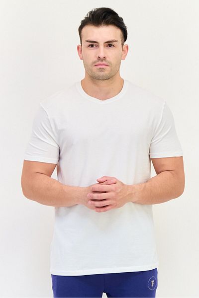 Tommy John Men 2 Pieces Crew Neck Short Sleeve Plain Undershirt, White