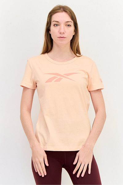 Reebok Women Sportswear Fit Short Sleeves Training T-shirt, Peach