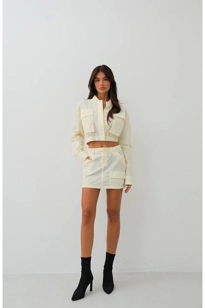 titer Pocket Detail Parachute Crop Jacket