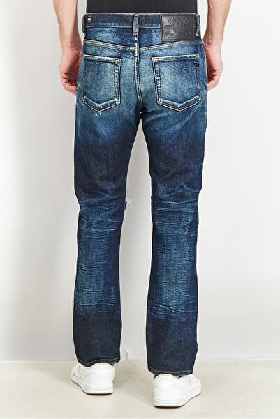 Diesel Men Straight Fit Stretchable Denim Jeans, Navy Wash