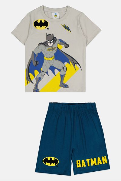Batman Kids Boy 2 Piece Graphic Print T-shirt And Short, Multicolor