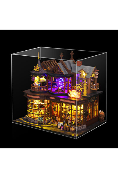 Choice ES016B مع غطاء 2014 DIY بيت الدمية الخشبية المصغرة مجموعات البناء ملحق...