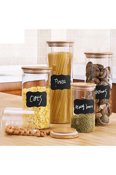 swilex 24 Pieces Multi-Purpose Label with Pen - Spice Label Sibilir Easy Adhesive