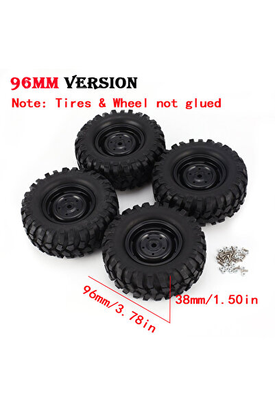 Choice 4 قطع 96 مم 96 مم 110 مم 1.9 بوصة حافة عجلة مطاطية قفل إطار لسيارة زاح...