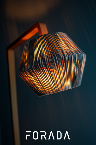 Forada Home & Style Dekoratif İpli Metal Ayaklı Lambader