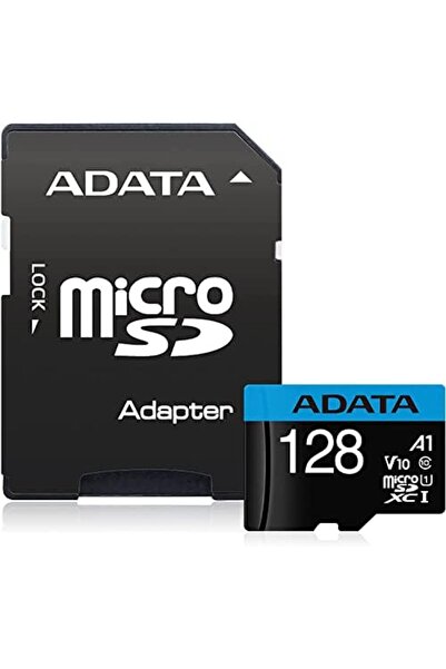Adata بطاقة ذاكرة ADATA Premier MicroSDHC/SDXC UHS-I Class 10 V10 A1 بسعة 128 جيجابايت مع محول قراءة حتى 100 ميجابايت/ثانية