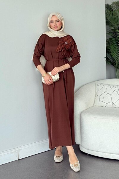 Şulemoda Giyim Φόρεμα Zambak Mercerized Καφέ