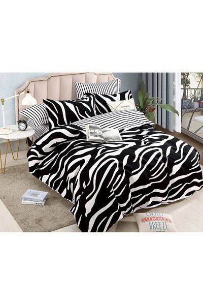 JOJO Elegant 6-Piece Linen Set with Fine Cotton Elastic, Bed Sheet 180x200cm, 2-Person Bed