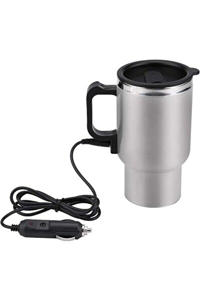 Generic كوب كهربائي للسيارة سعة 450 مل، كوب تسخين للسفر، غلاية كهربائية معزول...