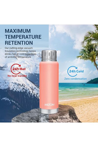 Generic MILTON 300ml Vacuum Insulated Water Bottle, Keeps Drinks Hot and Cold for 24 Hours, 18/8 Stainless