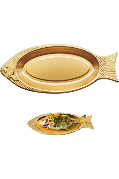 Arabest Plate, Fish Shaped Stainless Steel Dishes, 15.74 * 6.49 Inch Serving ...