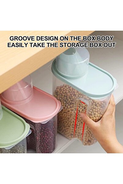Generic Food storage containers and measuring cup from Sky-Touch, airtight pl...