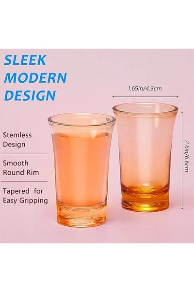 Generic 12 Pieces Shots Acrylic Cups Colorful Shot Glasses 1.2-Ounce Heavy Base Shot Glasses for Spirits an