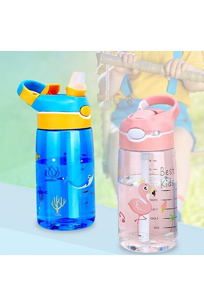 Generic Arabest 480ML Tritan Water Bottle with Straw, BPA-free Sports Cute Plastic Water Bottle for Kids Sc