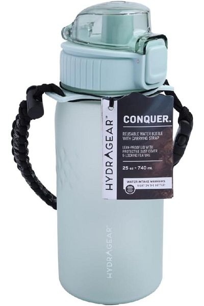 Generic Hydragear Conquer Reusable Water Bottle with Carrying Strap Light Blue 740ml AC55290