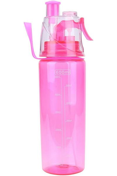 Generic Oasisgalore Water Spray Bottle, 600ML Portable Clear Plastic Spray-Head Anti-Leak Water Bottle Spor