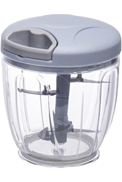 Arabest Stainless Steel Manual Food Chopper, Vegetable Processor, Blue