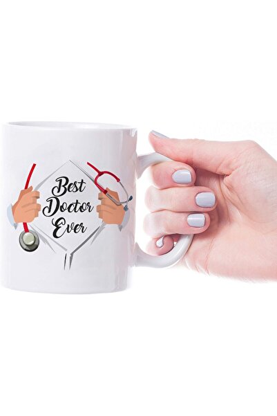 NASAQ Funny 'Best Doctor Ever' Ceramic Coffee Mug - 330 ml (Superman for Doctors)
